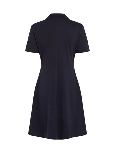 Shop Tommy Hilfiger Navy Blue Polo Dress Without Buttons In Desert Sky