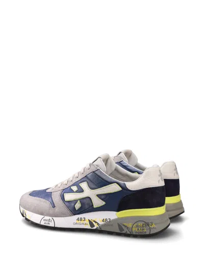 Shop Premiata Mick 6617 Gray Blue Sneaker