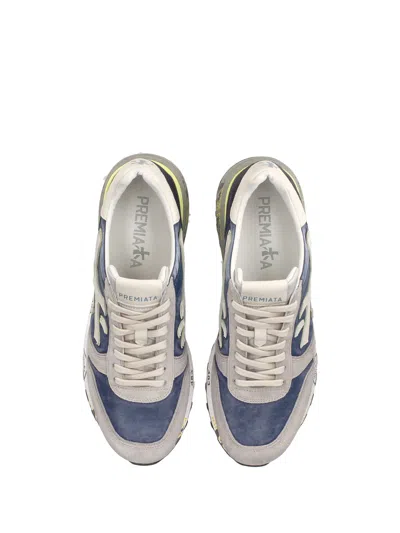 Shop Premiata Mick 6617 Gray Blue Sneaker