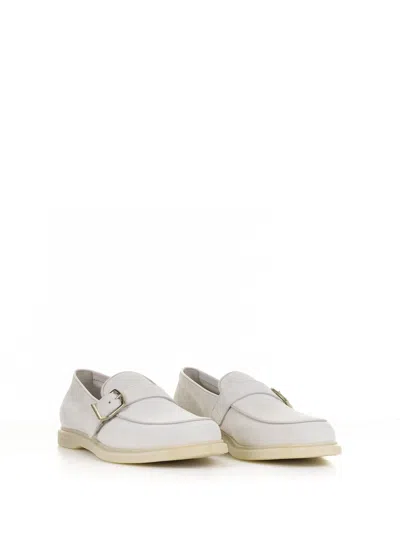 Shop Fratelli Rossetti Ivory Suede Moccasin In Avorio