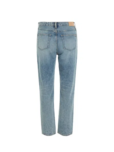 Shop Tommy Hilfiger Classics Cropped Straight Fit High-waisted Jeans In Mio