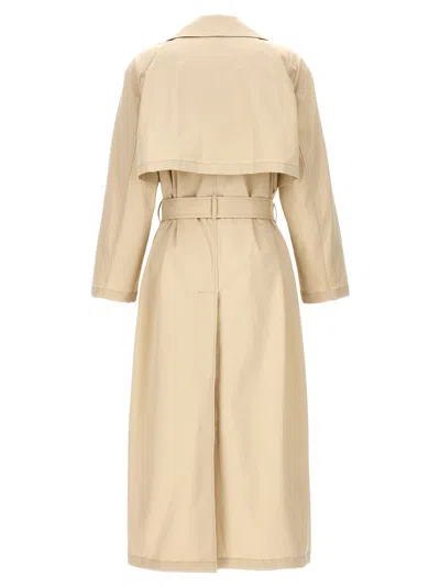 Theory Belted Trench Coat In Sand