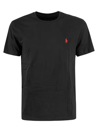 Shop Polo Ralph Lauren Round Neck T-shirt In Black