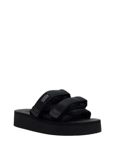 Shop Suicoke Moto-po Sandals In Black