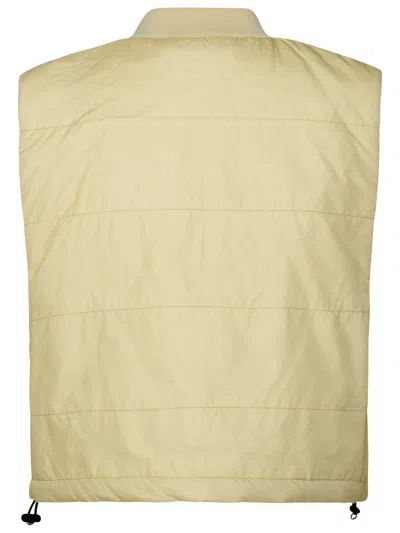 Shop Palm Angels Cream Polyamide Vest In White