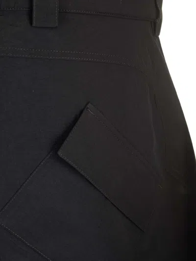 Shop Marcelo Burlon County Of Milan Cargo Bermuda Shorts With Embroidered Cross In Black