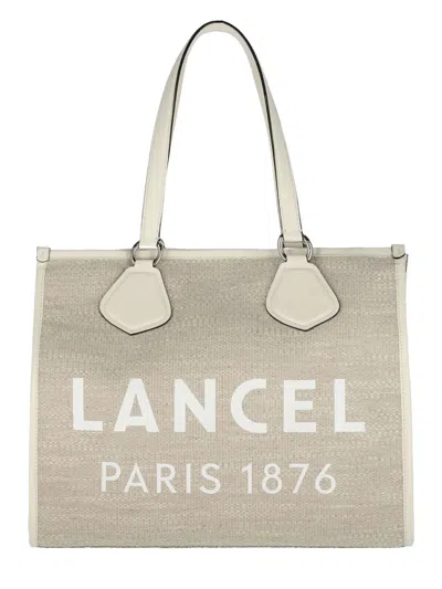 Shop Lancel White Tote Bag In Natural