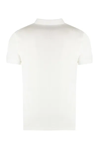 Shop Hugo Boss Boss X Matteo Berrettini - Techno Jersey Polo Shirt In White