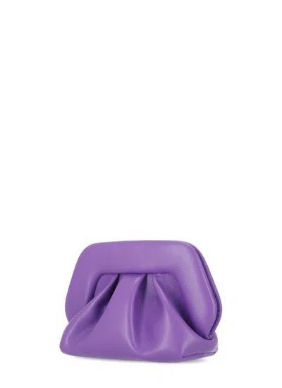 Shop Themoirè Gea Vegan Fabric Pochette In Purple