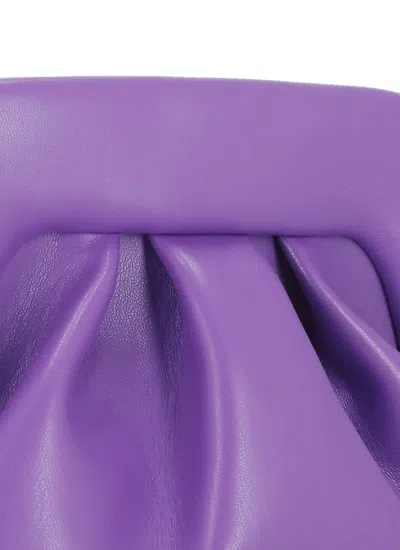 Shop Themoirè Gea Vegan Fabric Pochette In Purple