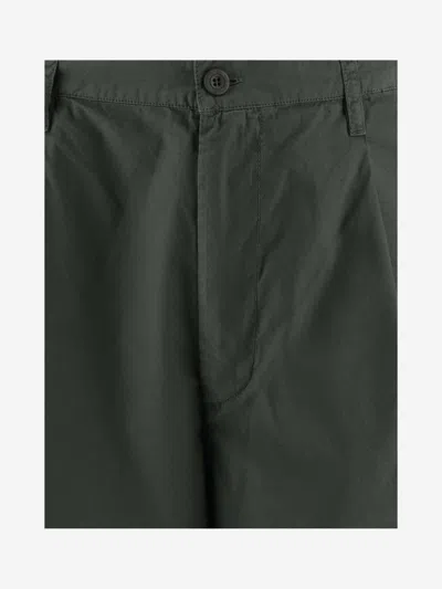 Shop Emporio Armani Cotton Bermuda Shorts In Military