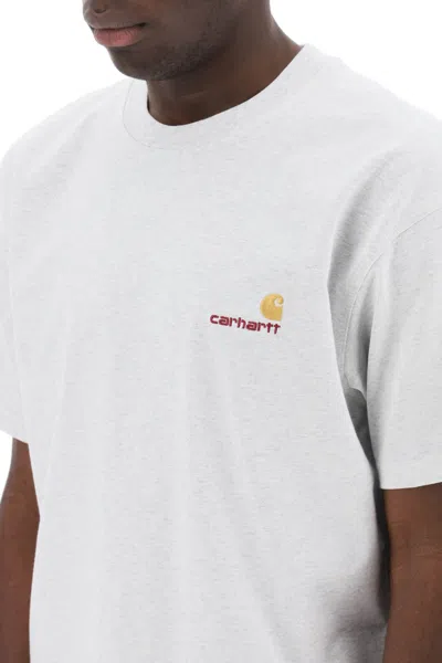 Shop Carhartt American Script T-shirt In Grey