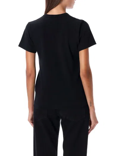 Shop Comme Des Garçons Play Red Heart T-shirt In Black