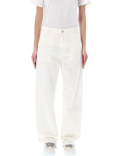 Shop Carhartt Pierce Pant Straight In Off White