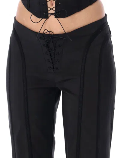 Shop Misbhv Lara Laced Trousers In Black