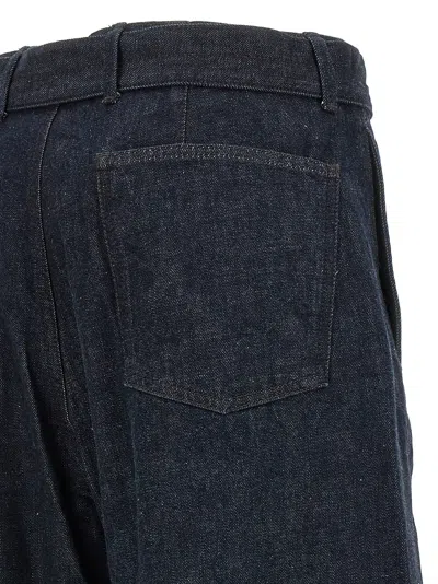 Shop Lemaire Twisted Jeans In Denim Indigo