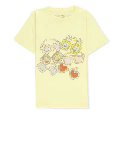 Shop Stella Mccartney T-shirt With Print In Yellow