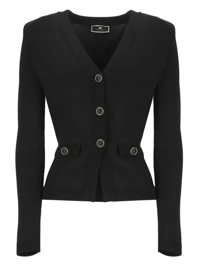 Shop Elisabetta Franchi Viscose Sweater In Black