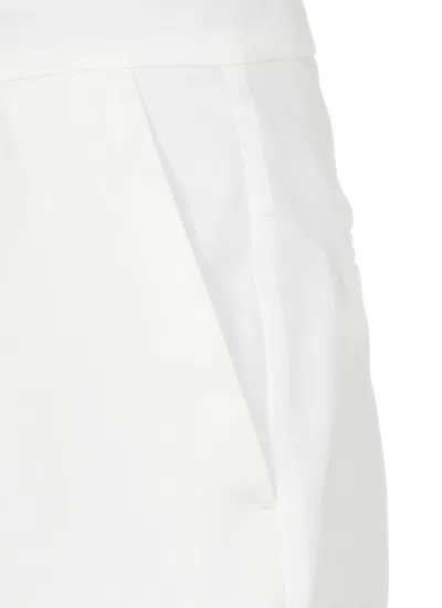 Shop Etro Cotton Cropped Trousers In White