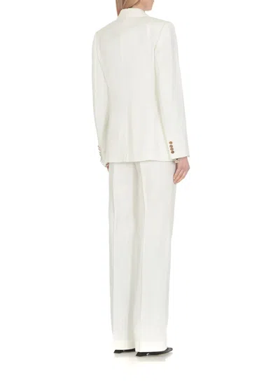 Shop Etro Logoed Buttons Blazer In Ivory