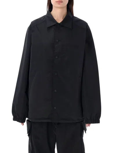 Shop Y-3 Graphic Print Shirt Jaket In Black