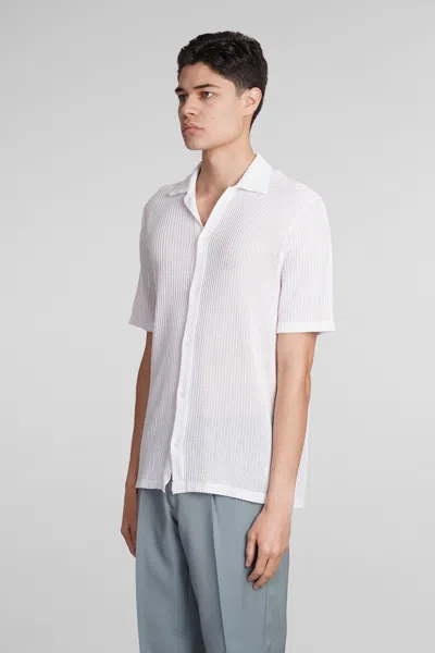Shop Ballantyne Shirt In White Linen
