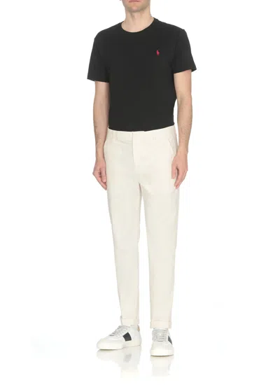 Shop Dondup Gaubert Trousers In Ivory