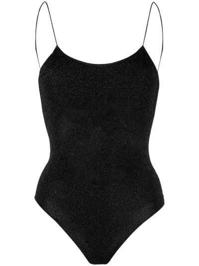 Shop Oseree Black Lumiere Maillot One-piece Swimsuit
