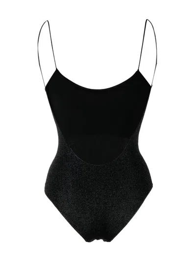 Shop Oseree Black Lumiere Maillot One-piece Swimsuit