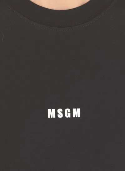 Shop Msgm T-shirt With Logo In Black