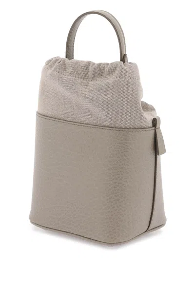 Shop Maison Margiela 5ac Bucket Bag In Birdy (grey)
