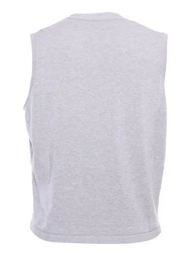 Shop Kangra Gray Knitted Vest In Grey