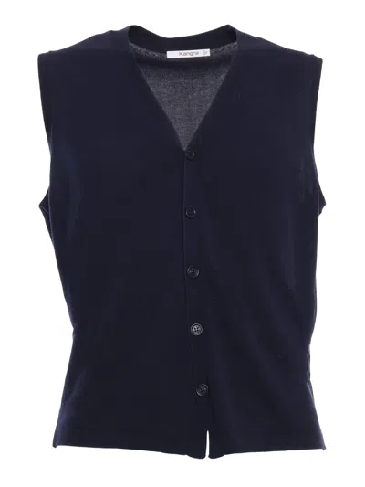 Shop Kangra Blue Knitted Vest