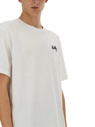 Shop Bally T-shirt With Logo In Bianco