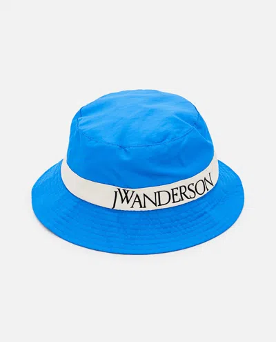 Shop Jw Anderson Logo Bucket Hat In Clear Blue