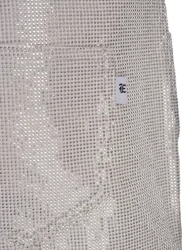 Shop Ermanno Scervino Shorts With Crystals In Silver
