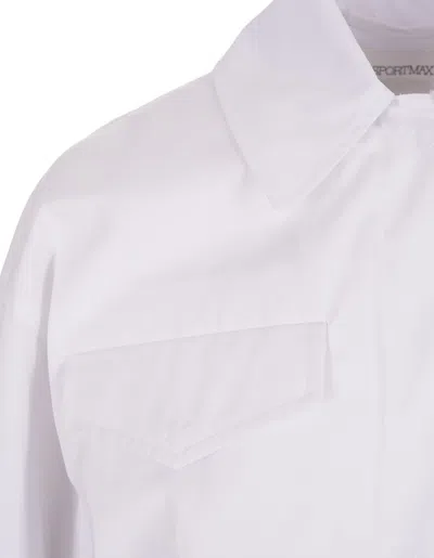Shop Sportmax White Gala Shirt