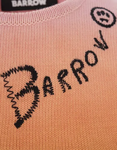 Barrow Rainbow Knitted Crop Top In Multicolour