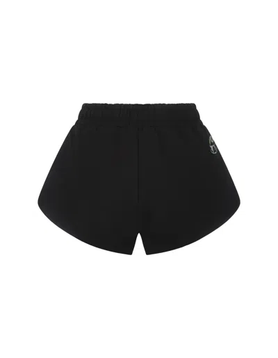 Shop Barrow Black Crop Shorts With Smile Patch