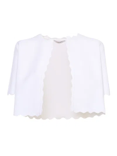Kangra Cashmere Short White Jacket In White