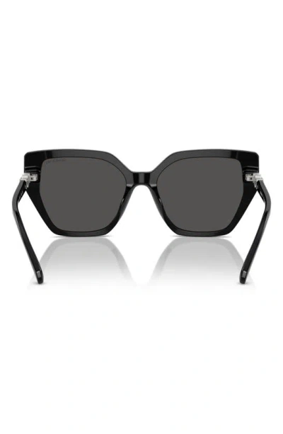 Shop Swarovski Constella 56mm Polarized Irregular Sunglasses In Black