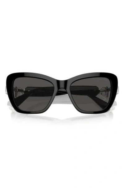 Shop Swarovski 52mm Cat Eye Sunglasses In Black