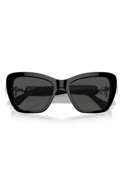 Swarovski 52mm Cat Eye Sunglasses In Black