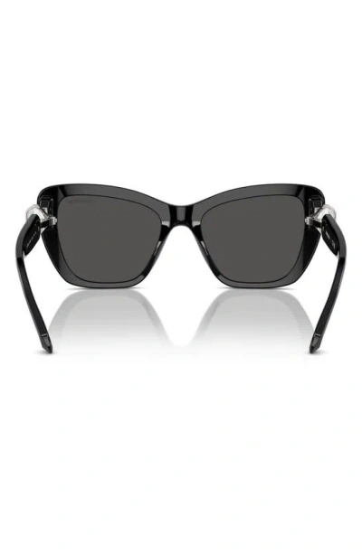 Swarovski 52mm Cat Eye Sunglasses In Black