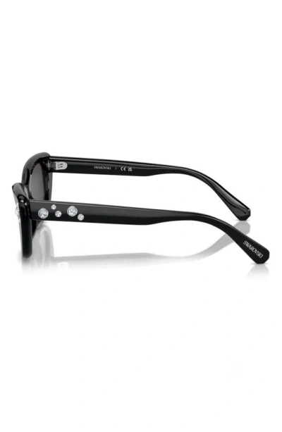 Swarovski 54mm Constella Cat Eye Sunglasses In Black