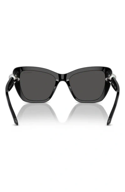 Swarovski 52mm Cat Eye Sunglasses In Black