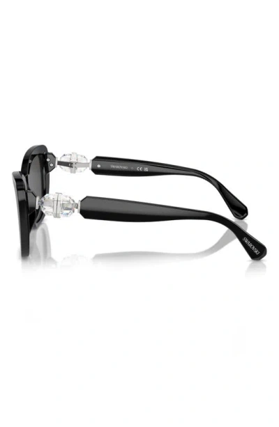 Swarovski 52mm Cat Eye Sunglasses In Black