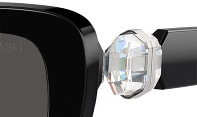 Swarovski 52mm Cat Eye Sunglasses In Black