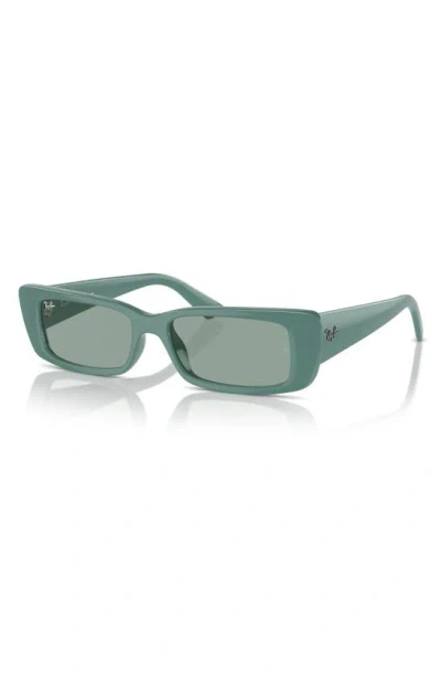 Ray Ban Teru 54mm Rectangle Sunglasses In Dark Green