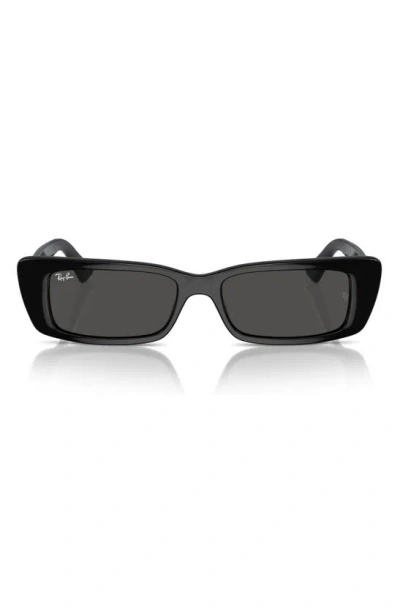 Ray Ban Teru 54mm Rectangle Sunglasses In Black